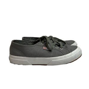 Superga gray classic canvas low top sneakers size 7